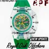 Orologio da uomo Audemar Pigue Aebby Luxury Artista da uomo Jungle Drago verde che cambia colore 44 mm. Vera funzione 3126 movimento meccanico integratoQJEL