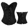 Riemen Sexy Dames039s Steampunk Bloemen Zwart Kanten Korset Uitgebeend Bovenborst Taille Cincher Bodyshaper Kleding Gothic Plus Si9854190