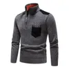 Designer Sweater Men Winter New Top Standing Neck Thickened Sweater Pullover Knitwear Plus Size Men's 253