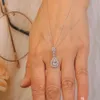 Свадебное модное ювелирное золотое ожерелье с подвеской из капли воды из груши из натурального бриллианта