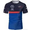 T-shirts voor heren Hardloopkleding F1 Honda zwart en blauw shirt 2023 New Bull Racing Team Same heren korte mouwen ronde hals off-road motorfiets 5bpt