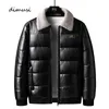 Мужские куртки DIMUSI, зимние стеганые повседневные мужские термоветровки, пальто, модная мужская толстая теплая одежда из искусственной кожи 231207