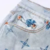 designer amirss Jeans attillati casual stampati slim fit nuovissimi anti invecchiamento di marca viola da uomo