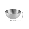 Dinnerware Sets 2 Pcs Round Stainless Steel Salad Bowl Toddler Metal Mixing Soup Bowls Daily Use Noodle