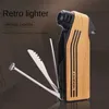 HONEST-Multi-function Tube Machine Oblique Fire Open Inflatable Lighter Smoke Knife Pressure Stick Scraper