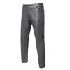 Pantaloni da uomo Versatile Moda Solid PU High Street Style Casual Slim Fit Gioventù a vita media in pelle dritta