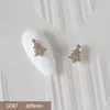 Nail Art Decorations 10pcs/lot G047 3D Alloy Christmas Tree Nail Art Zircon Metal Manicure Nails Accessories DIY Nail Decorations Supplies Charms 231202