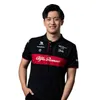 Herrt-shirts utomhus T-shirts 2023 Ny F1 Racing Suit Alfa Romeo Team Short Sleeve Polo Shirt Zhou Guanyu Samma stil Male Ihhz