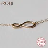 Ciondoli ROXI Collane con ciondolo Infinity personalizzate per donna Girocollo Collana con numero fortunato otto a catena lunga Gioielli in argento sterling 925