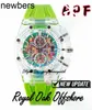 APF Factory Factory Luksusowy zegarek męski artysta zmieniający kolor dżungli Green Dragon 44 mm. True Funkcja 3126 Zintegrowane mechaniczne ruchykjel
