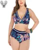 Bkning Tropical grande taille maillot de bain femme 2 pièces maillots de bain femme maillots de bain 2021 taille haute femmes maillot de bain maillot de bain 8291500