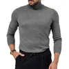 Men's Sweaters Long Sleeve T-shirt Men Autumn And Winter 2024 Fashion Simple Turtleneck Base Shirt