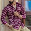 Chemises décontractées pour hommes Mode Printemps et été Chemise à revers à manches longues Sports Loisirs Outdoor Street Pographie Qualité Soie Matériel Plus