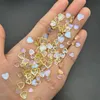 Nagelkonstdekorationer 50st bulk exquiste harts hjärta nagel charms strass kawaii kärlek mix storlekar nagelkonstdekorationer diy manikyr prydnad levererar 231207