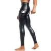 Hommes en cuir haut corps Shaper taille formateur contrôle culottes sous-vêtements de contention Fiess Shapers pantalon avec poches