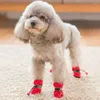 Odzież dla psów 4PCS Wodoodporne buty dla zwierząt przeciwpoślizgowych przeciwpoślizgowe buty śnieżne obuwie grube ciepło dla wszystkich rodzajów kotów psy szczeniaki botki hurtowe