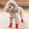 Dog Apparel 4pcs Водонепроницаемые животные туфли Antiplip Rain Rain Snow Boot Thul Theple для всех видов кошек собак Puppy Nops Booties Оптовые