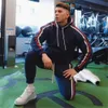 Männer Anzüge Blazer Männer Sets Mode Sport Anzug Marke Patchwork Zipper Sweatshirt Jogginghose Herren Kleidung 2 Stück Schlanke Trainingsanzug 231206