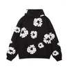 Men's Hoodies 2023FW Cotton Kapok Puff Print Hoodie Mens Men Women Couple Sweatshirt Casual Oversized Pullover