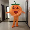 Performance Orange Mascot Costumes Cartoon Character Outfit Suit Carnival Adults Size Halloween Christmas Party Carnival Dress suits For Men Women