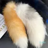 New Fashion Fox Tail Fur Keychains Unisex Pompom Pendant Car Keyring Holder Cute Key Chains Charm Bag