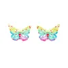 Charms 10st 21 mm Classic Hollow Butterfly Colorful Filigree Hängen för DIY -smycken Making C4497