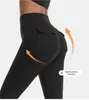 Yoga-Hose für Damen, schnell trocknend, eng anliegend, Workout, hohe Taille, Bauchkontrolle, lange Leggings mit Taschen, weich, athletisch, für Fitness, Laufen, Schwitzen, Sport