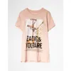 24SS Zadig Voltaire T-Shirt das Mulheres zv figura foto Designers Camisetas Tee impresso algodão manga curta T-shirt