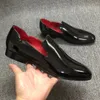 Designer Heren Leren Schoenen Loafer Rode Glanzende Bodems Zwart Pak Lakleer Herenschoenen Puntige Pumps Zomer Echt Leer Met Stofzak Maat 38-48