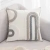 Almofada/decorativo marroquino boho loop caso de veludo cinza bege deslizamento decoração para casa dimond tufado para sofá cama cadeira capa de almofada