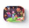 Cartoon rolling tray kit rookaccessoires metalen roltrays tabak messing plaat Herb Handroller slijpmachines ZZ