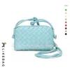 2023 Cross Border Woven Bag Camera Single Shoulder Crossbody Handbag Knotted Zipper Large Capacity Small Square for Women bags sac