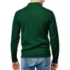 Свитер-поло, мужские повседневные приталенные пуловеры, свитера с длинным рукавом из трикотажной ткани на молнии, воротник-стойка 389