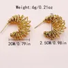 Stud Earrings Western Style Exaggerated Fashion Hollowed-out Spring Spiral Wound Light Extravagant Minority Personality Earn