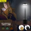 Objets décoratifs Figurines Lampe de table rechargeable LED Capteur tactile Veilleuse de bureau Lampe de lecture sans fil pour restaurant el bar Chambre décor lumière 231207