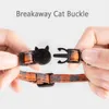 Cat Collar Breakaway with Bell and Bow Tie Cute Plaid Patterns Design Adjustable Kitty Safety Collars Pet Collar for Cats Adjustable from 8-11In