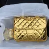 Zaino Borsa a stella Borse a tracolla da donna alla moda Pelle verniciata Pelle di vacchetta Plaid di diamanti Oro Sier Hardware Fibbia in metallo Borsa a mano Borsa Sacoche 19/23 cm