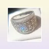 Yhamni Oryginalne solid 925 Srebrne pierścienie luksusowe modne pierścienie dla kobiet dla kobiet mikro cz cyrkon kryształowa biżuteria RA014691019956067629