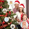 Decorações de Natal 25 pcs em branco redondo enfeites de cerâmica de Natal árvore de Natal pendurado pingentes de sublimação decoração de cerâmica personalizada para casa 231207