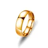 Fashion Titanium Steel Black Classic Band Ring for Men Wedding Bands Manliga smycken gåva