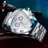 Armbandsur Lige Fashion Men's Watch Casual Waterproof Quartz Watches White Silicone Watchband Clock Chronograph Luxury Man Wristwatch