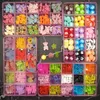 Nagelkonstdekorationer 1 Box Mixed Kawaii Tillbehör Harts Candy Charms Gummy Bear Nail Art Decorations Diy Cute Bear Rhinestones 231202