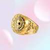 Fashion Hip Hop Gold Color Finger Ring Men039S Punk Style Ring Band Cool Lion Head Ring Mannelijke sieraden 8137893899