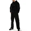 Sweats à capuche pour hommes 2023 automne cordon à capuche décontracté solide à manches longues hauts pull hiver mode laine polaire sweats hommes vêtements