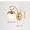 Wall Lamp Gold Sconces Dimmable Modern Lighting Glass Light For Bedroom Hallway Bathroom Fixtures