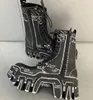 Masculino feminino artesanal bulldozer 8 cm de sola grossa Couro Genuíno Graffiti Gear Tank Boots