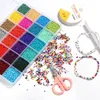 Other 2mm Multicolor Seed Beads Jewelry Making Kit Beads for Bracelets Bead Craft Kit Set Glass Seed Letter DIY Art and Craft 231207