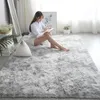 リビングルームのカーペットモダンソファー灰色のふわふわカーペットベッドルーム装飾アンチスリップファーリーラグラグ洗濯可能な床カバーマット231207