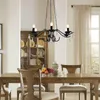 Lustres de cristal preto, luminárias para sala de jantar sobre a mesa, 6 luzes, casa de fazenda, lustre de vela rústico para cozinha, sala de estar, corredor, quarto