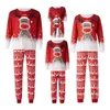 Robe feminino pijamas de natal definir família nightwear mulheres homens criança papai noel impresso calças de manga comprida roupas de casa de natal 231206
